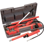Nuestro Porto Power viene en un estuche compacto con todas las herramientas necesarias para su trabajo de taller.,