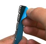 Con su delgada capa Quick Peel, los contrapesos de color negro le proveen de una fijación fiable