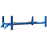 El HDS-18X es un elevador de cuatro postes con carriles de elevación resistente.