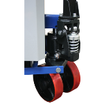 Ruedas con seguros para todas sus columnas portátiles. El PCL-18 tiene columnas equipadas con luz de alera y una alarma audible para alertas críticas de emergencia