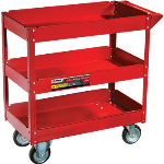 El carrito porta herramientas RCD-3TR de Ranger hecho de acero de espesor grueso lo que lo hace resistente a abolladuras de uso y abuso cotidiano a la hora de realizar servicio automotriz.