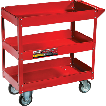 El carrito porta herramientas RCD-3TR de Ranger hecho de acero de espesor grueso lo que lo hace resistente a abolladuras de uso y abuso cotidiano a la hora de realizar servicio automotriz.
