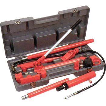 Nuestro Porto Power viene en un estuche compacto con todas las herramientas necesarias para su trabajo de taller.,