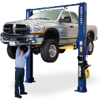 BendPak XPR-10CX clear floor two post lift wide