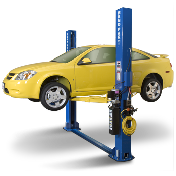BendPak XPR-9FD direct-drive floor plate two post lift