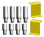 GRATIS. Adaptadores para camionetas y furgonetas. Incluye 8 piezas.