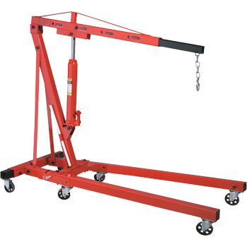 La grúa hidráulica RSC-2TF es plegable y resistente para trabajo pesado.